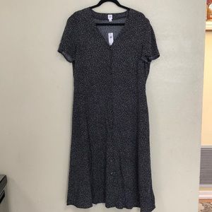 Gap Factory Button-Front Midi Dress
